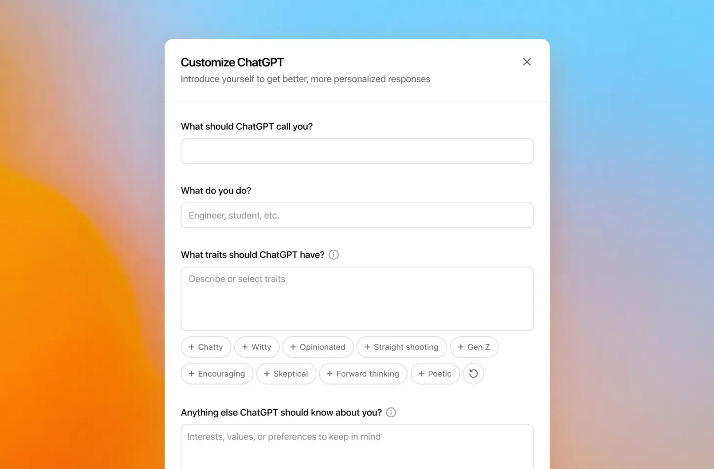ChatGPT modifie le ton de la voix en fonction d’instructions personnalisées