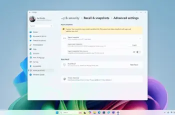 Microsoft teste la fonction d’exportation dans Recall