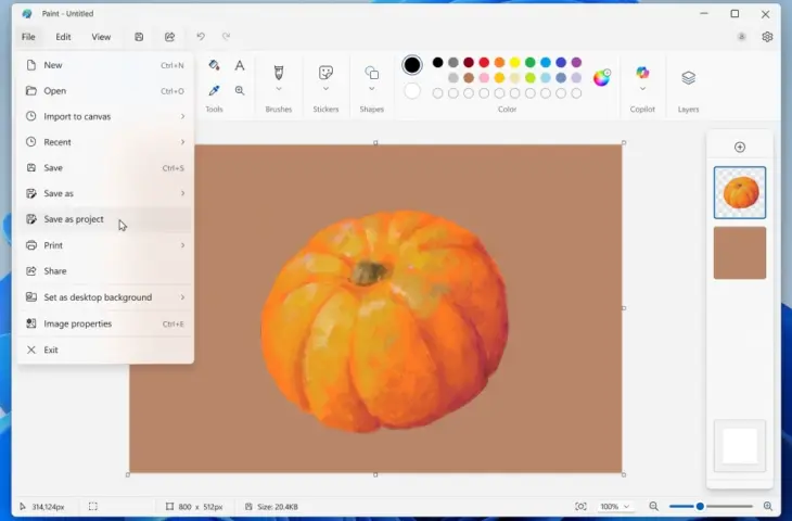 Microsoft implémente des projets similaires à Photoshop dans Paint