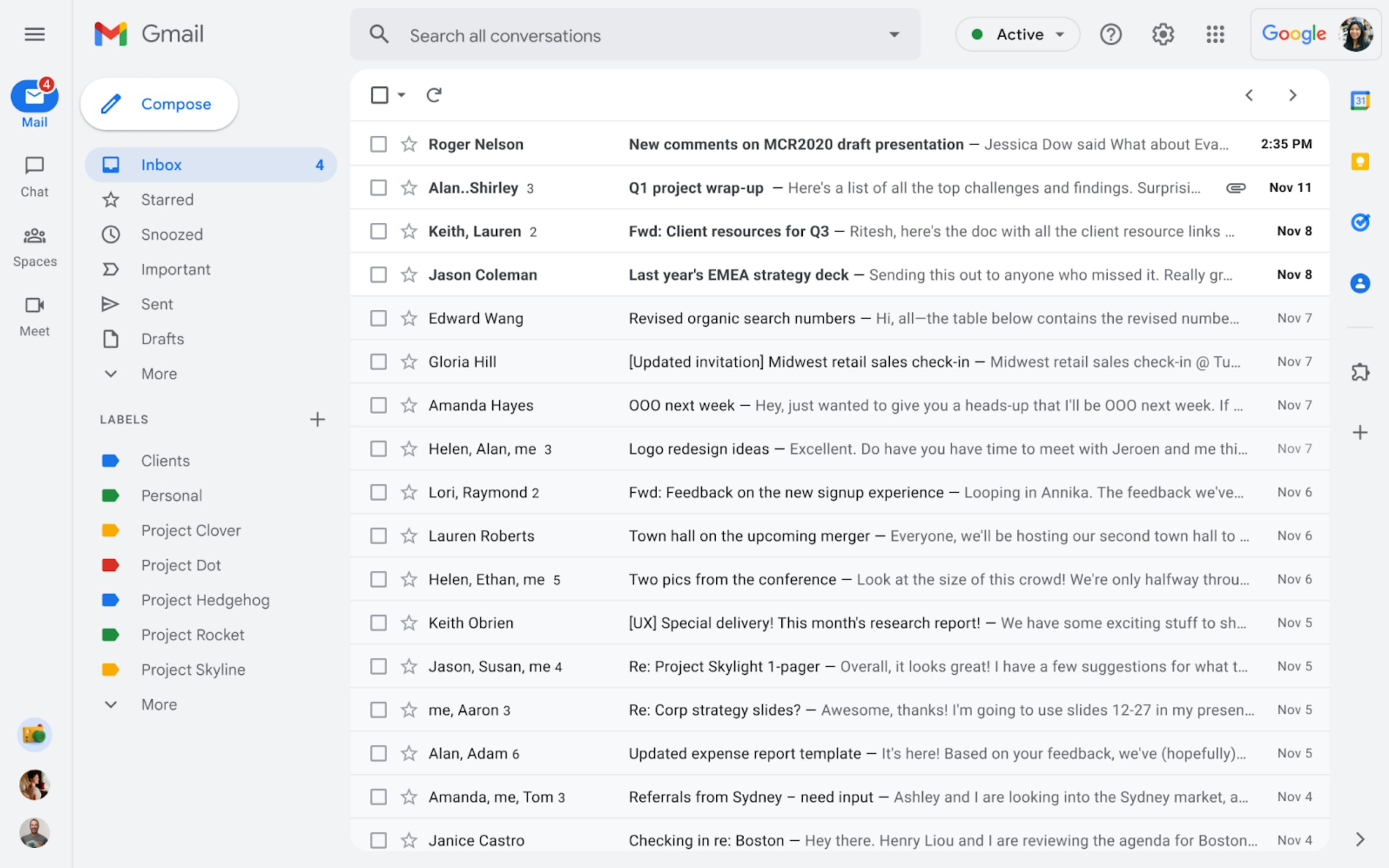 Google Gmail redesign Workspace 2